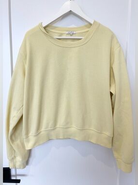 Z Supply Light Yellow Crewneck Pullover Sweatshirt Women’s Size XL